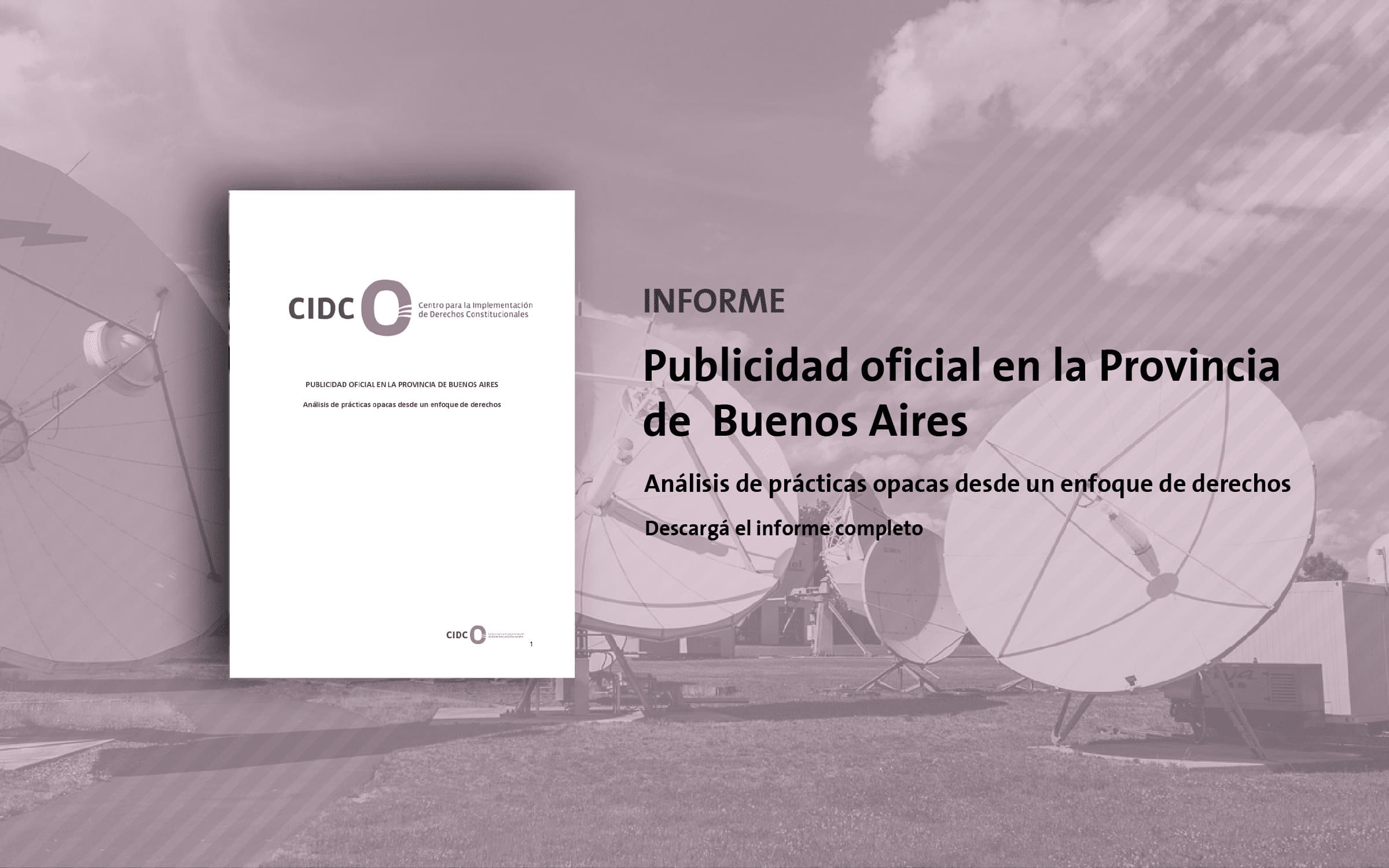 Informe sobre el gasto público en Publicidad Oficial en la Provincia de Buenos Aires