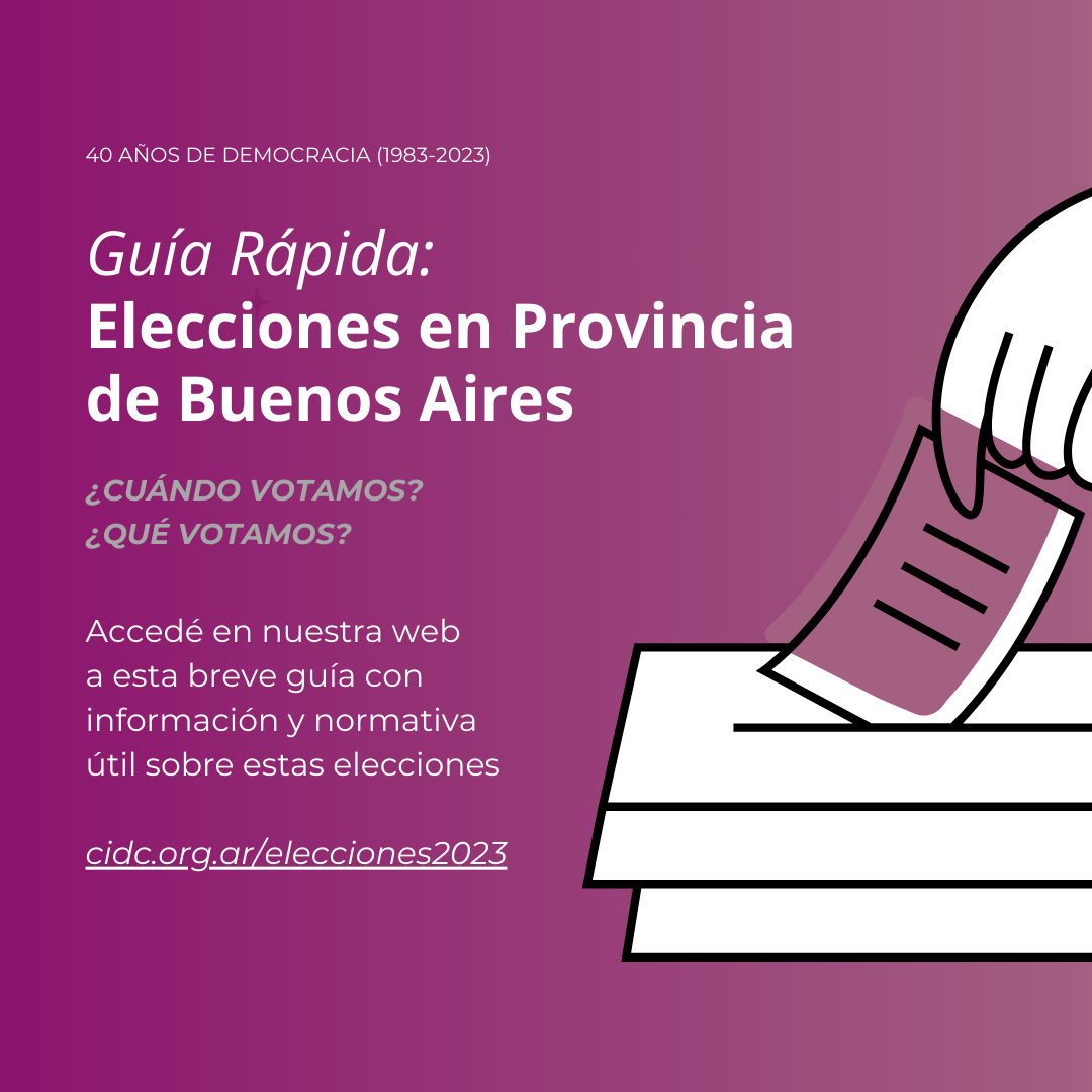 Lee más sobre el artículo Guía rápida: Elecciones en Provincia de Buenos Aires